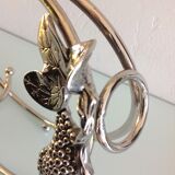 Glass/vintage 70s metal table bottle door