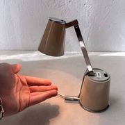 Lampe vintage Hala Lampette beige années 70