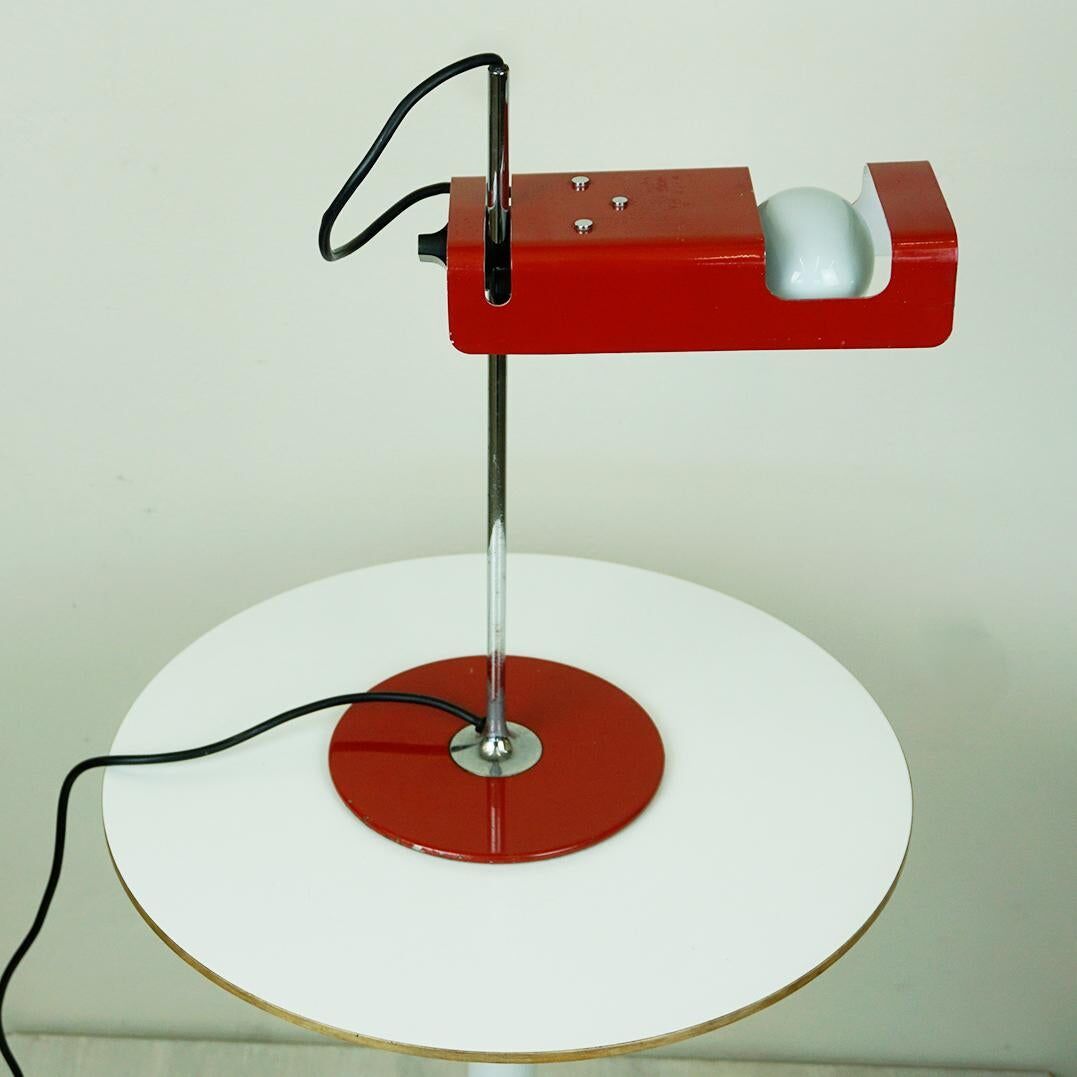 Red Spider Table Lamp by Joe Colombo for O-Luce Italy