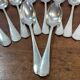 Set of 12 large silver-plated metal spoons - christofle