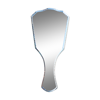 Miroir de courtoisie à main ciselé rétro
