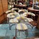 6 fauteuils en chrome