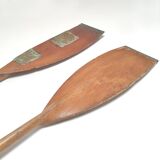 Paddle rowing boat wooden canoe