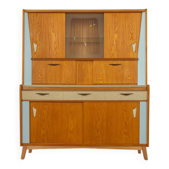 Unique two-piece kitchen cabinet from the 1950s in typical period design