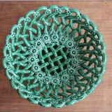 Ceramic basket / Green openwork bowl – Pichon Uzès