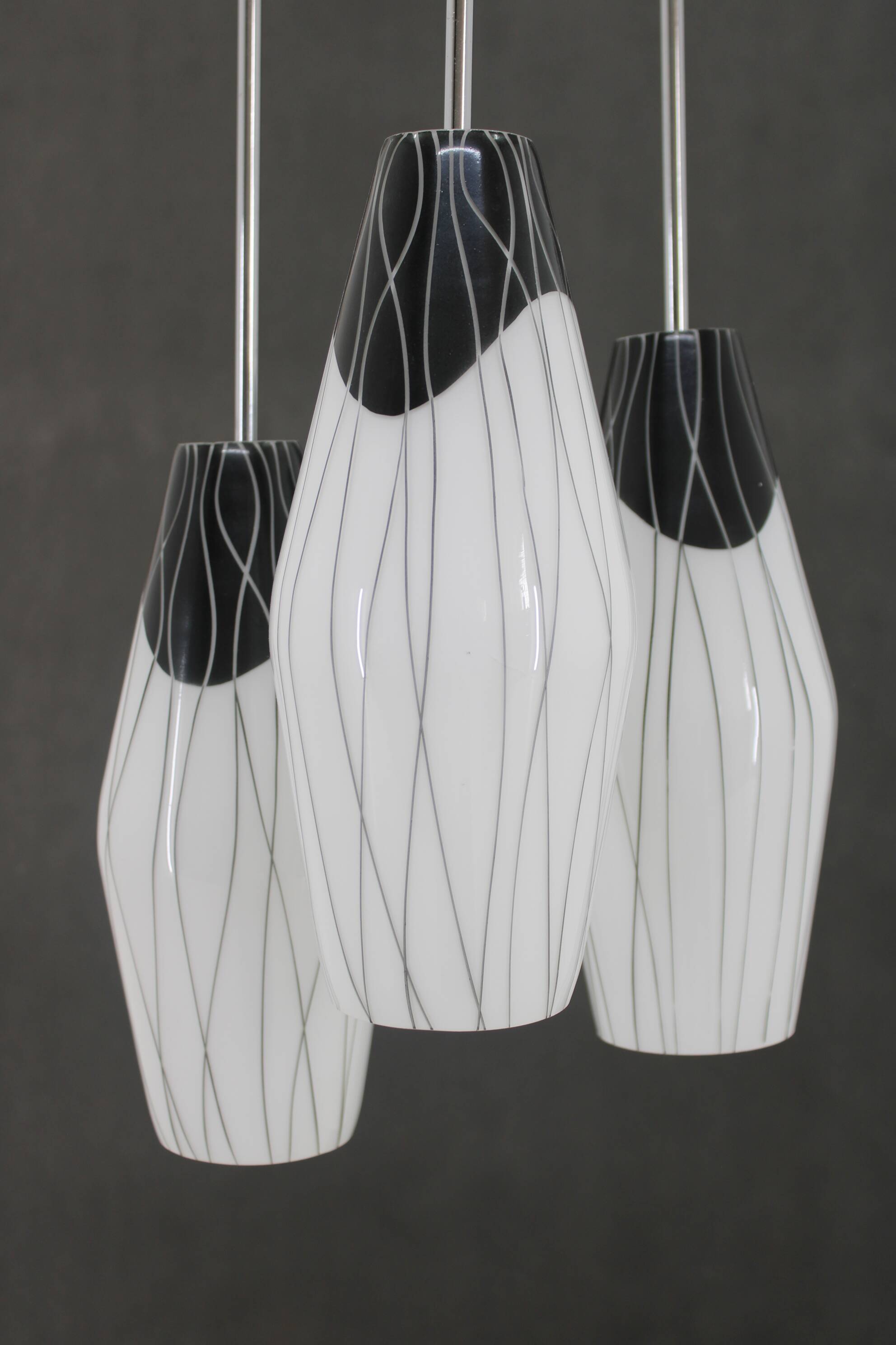 1970s Glass Pendant , Czechoslovakia