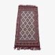 Brown margoum rug hand-woven in natural wool