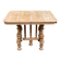 Table à manger Henri II en chêne massif décapée du XIXème