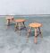 Industrial Low Tripod Stools, Belgium, 1950s, Set of 3