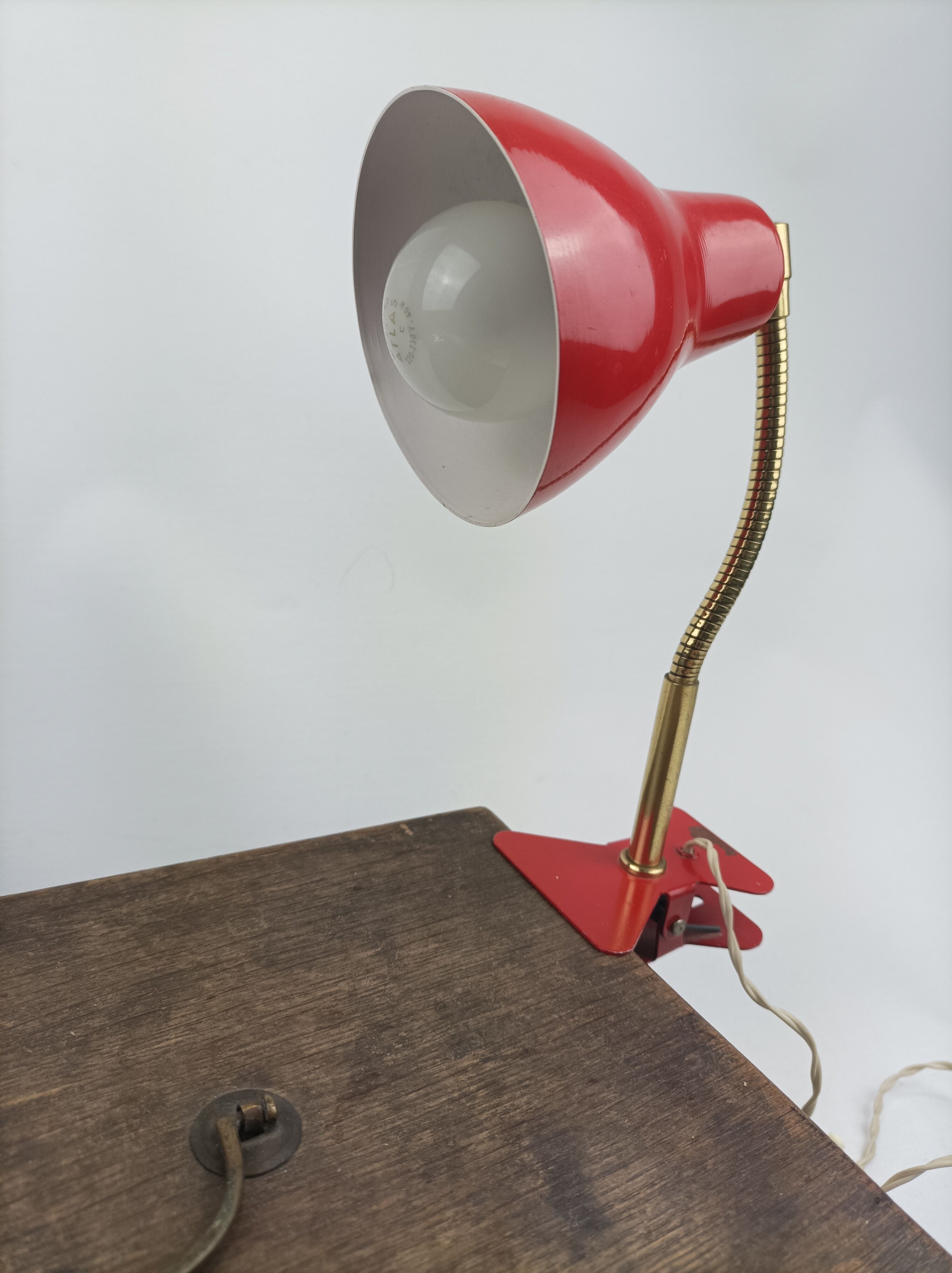 Bedside desk lamp " aluminor " year 60