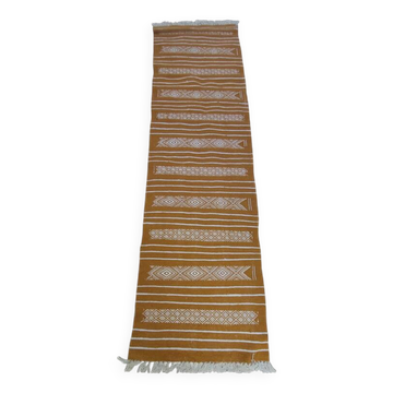 Tapis kilim couloir tissé mains en laine naturelle
