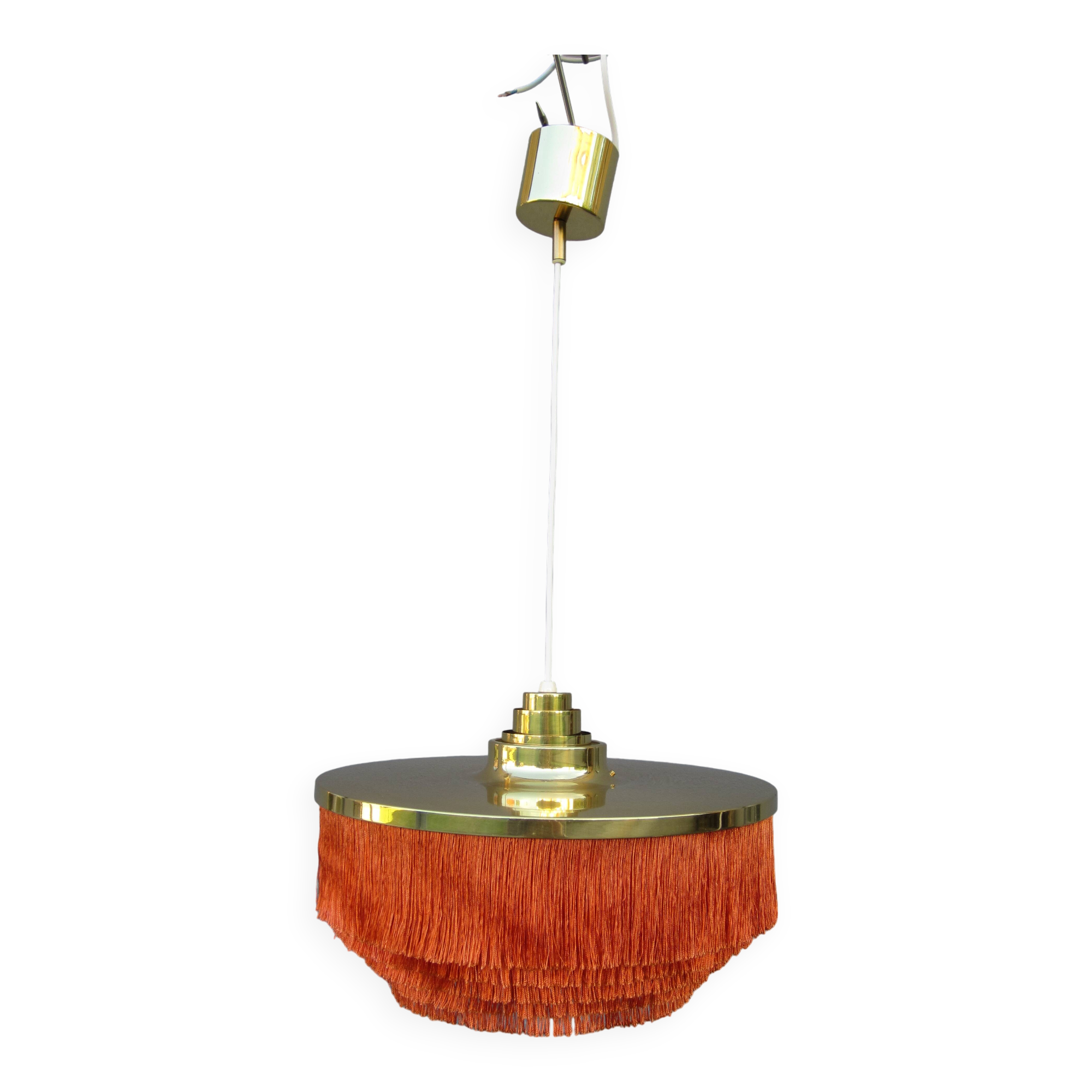 Scandinavian fringed pendant lamp model T-603 by Hans-Agne Jakobsson