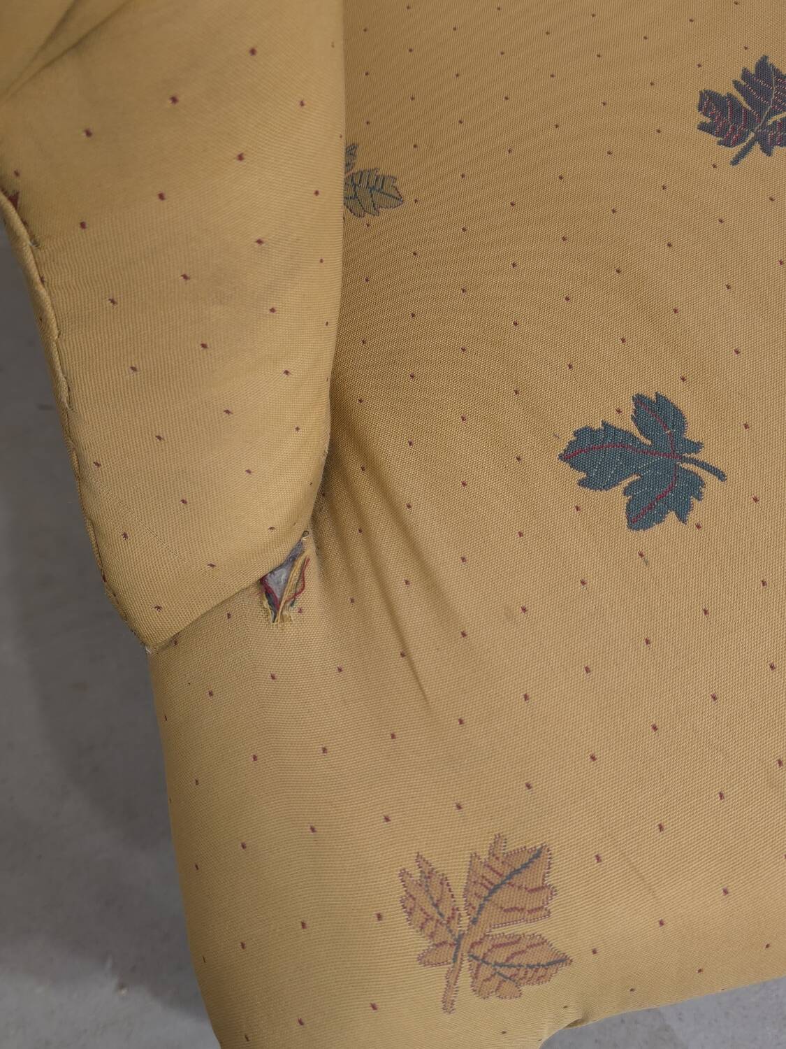 Pair of light mustard yellow English armchairs