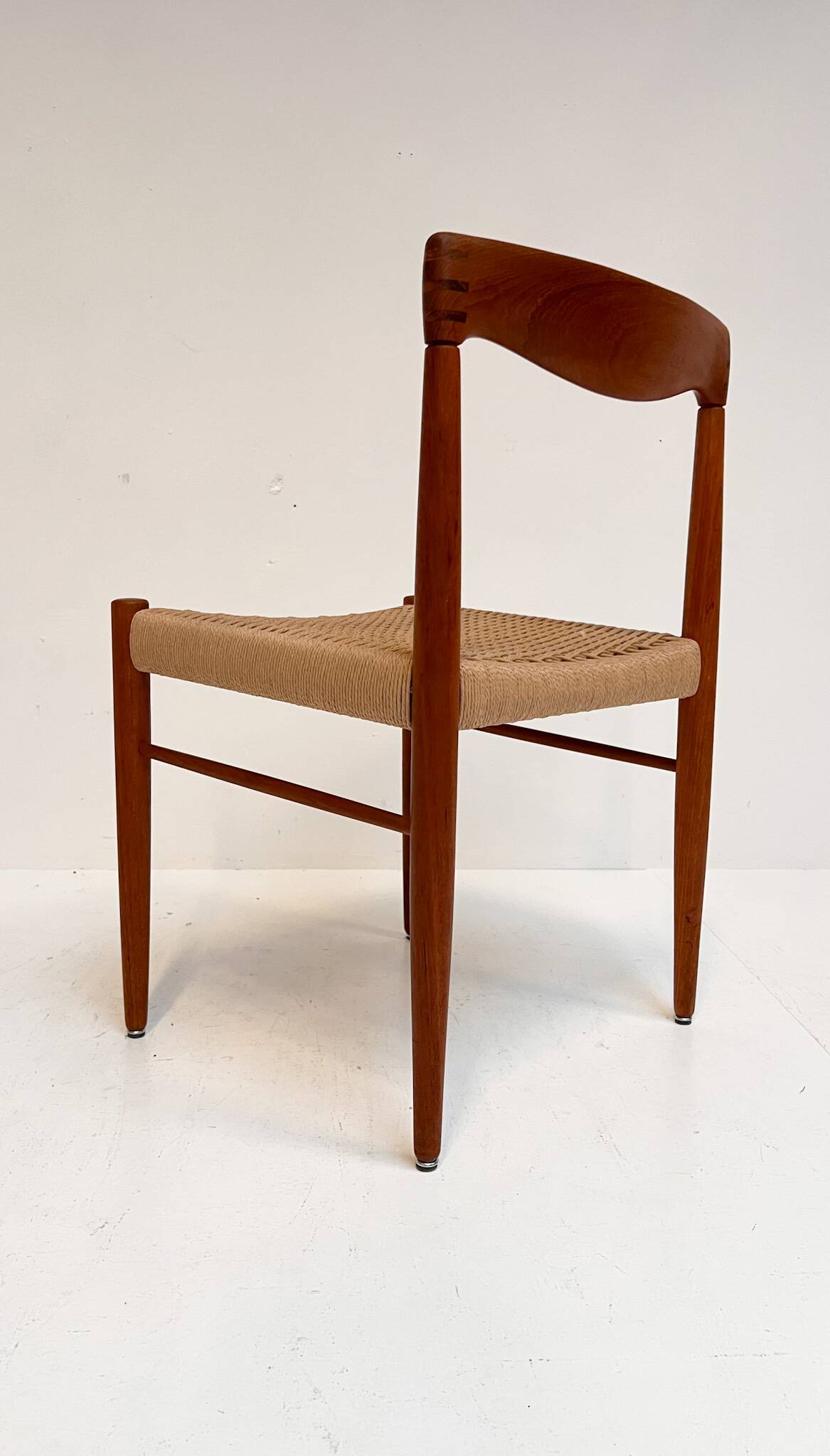 Refurbished set of 4 papercord chairs by H. Klein for Bramin, 1960s