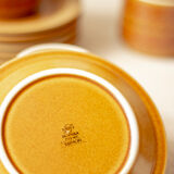 6 cups with sub-cups - vintage pattern - Hornsea England model Saffron