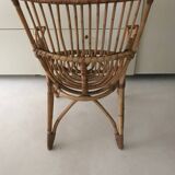 Bamboo rattan armchair from the 60s