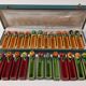 24 vintage Majolica Vallauris ceramic knife holders.
