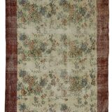 Turkish Anatolian Handmade Vintage Area Rug 197 cm x 116 cm