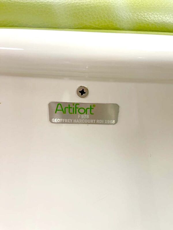 Chaise pivotante vintage design hollandais Artifort F978 'Green spirit'