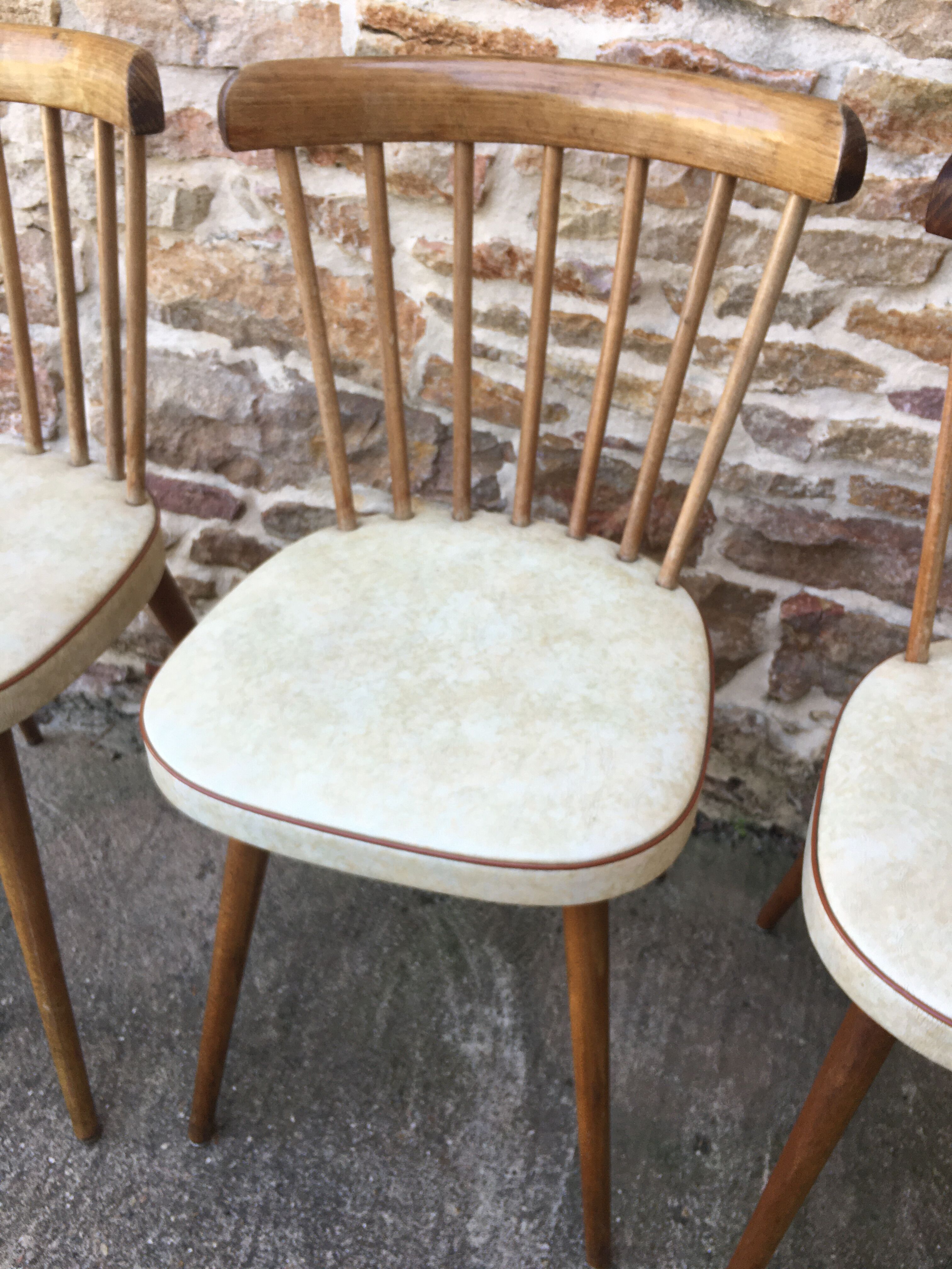 Suite of three Baumann chairs, catalogue 1958/59