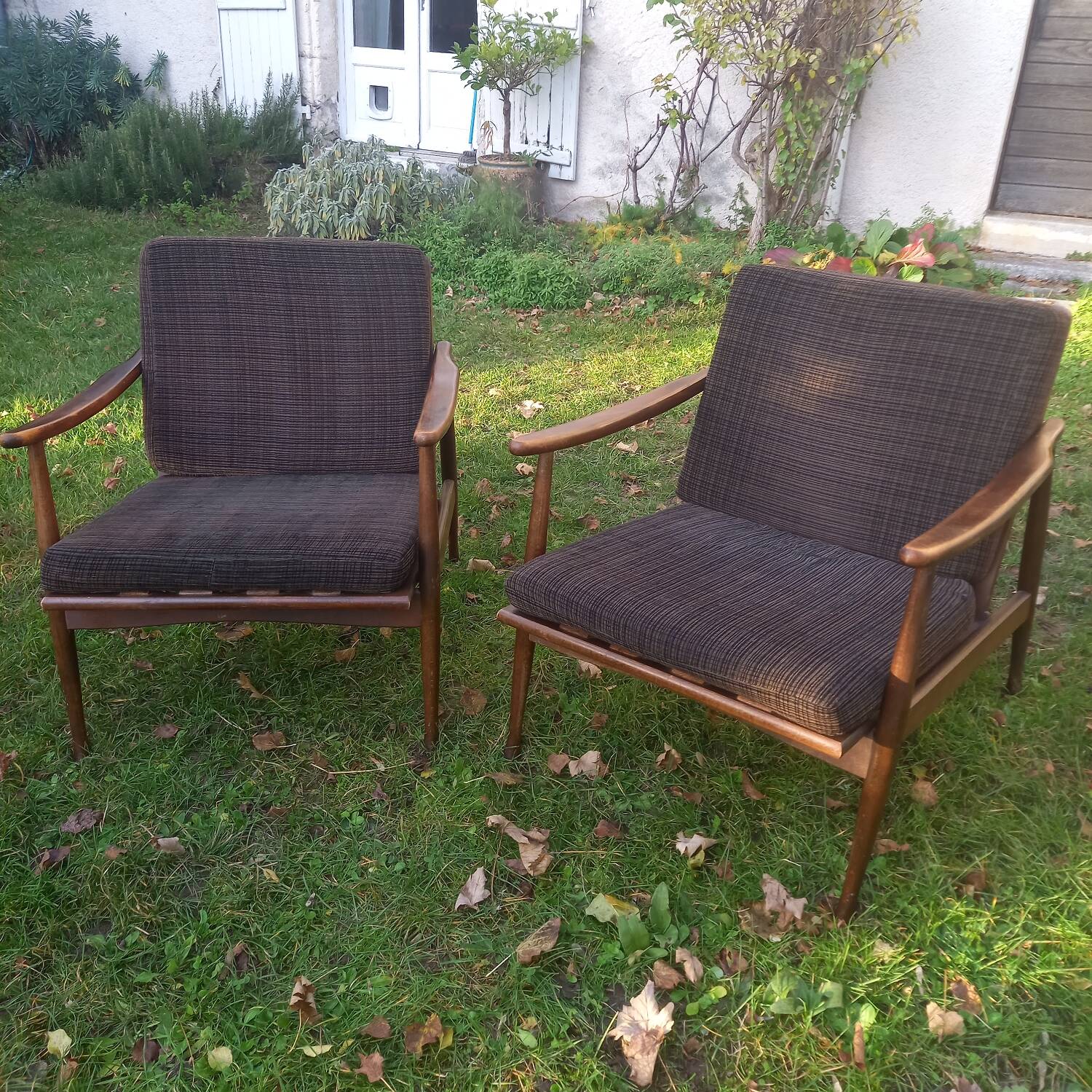 Pair of Scandinavian-style armchairs
