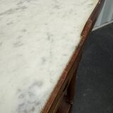 White marble console