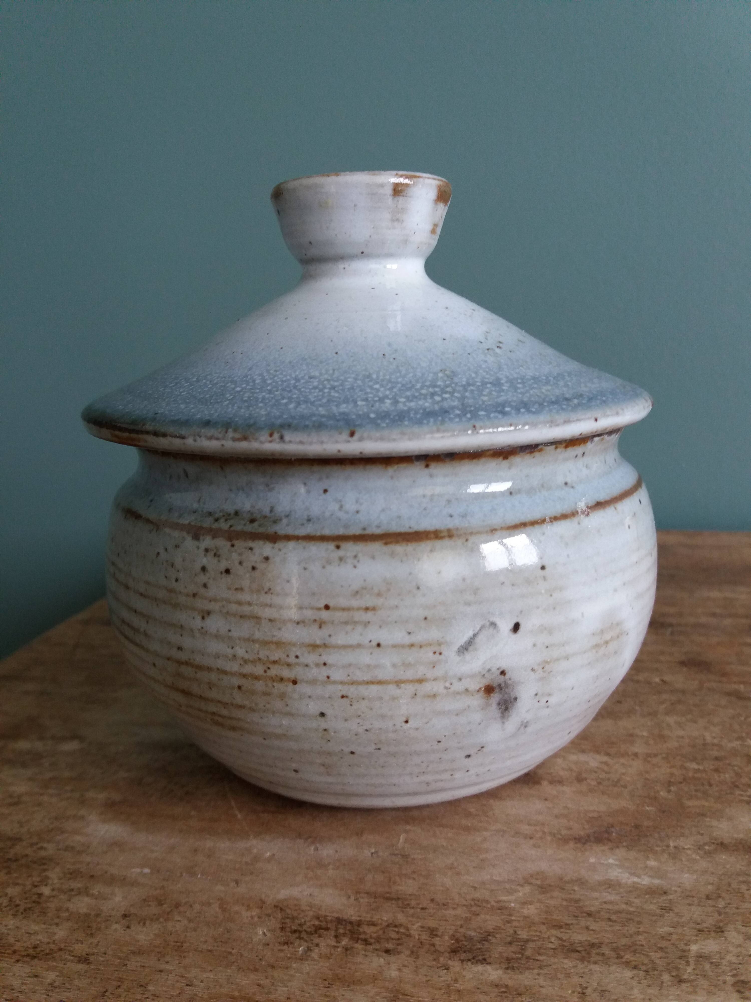 Ceramic pot, signed Atch, Chantal and Thierry Robert