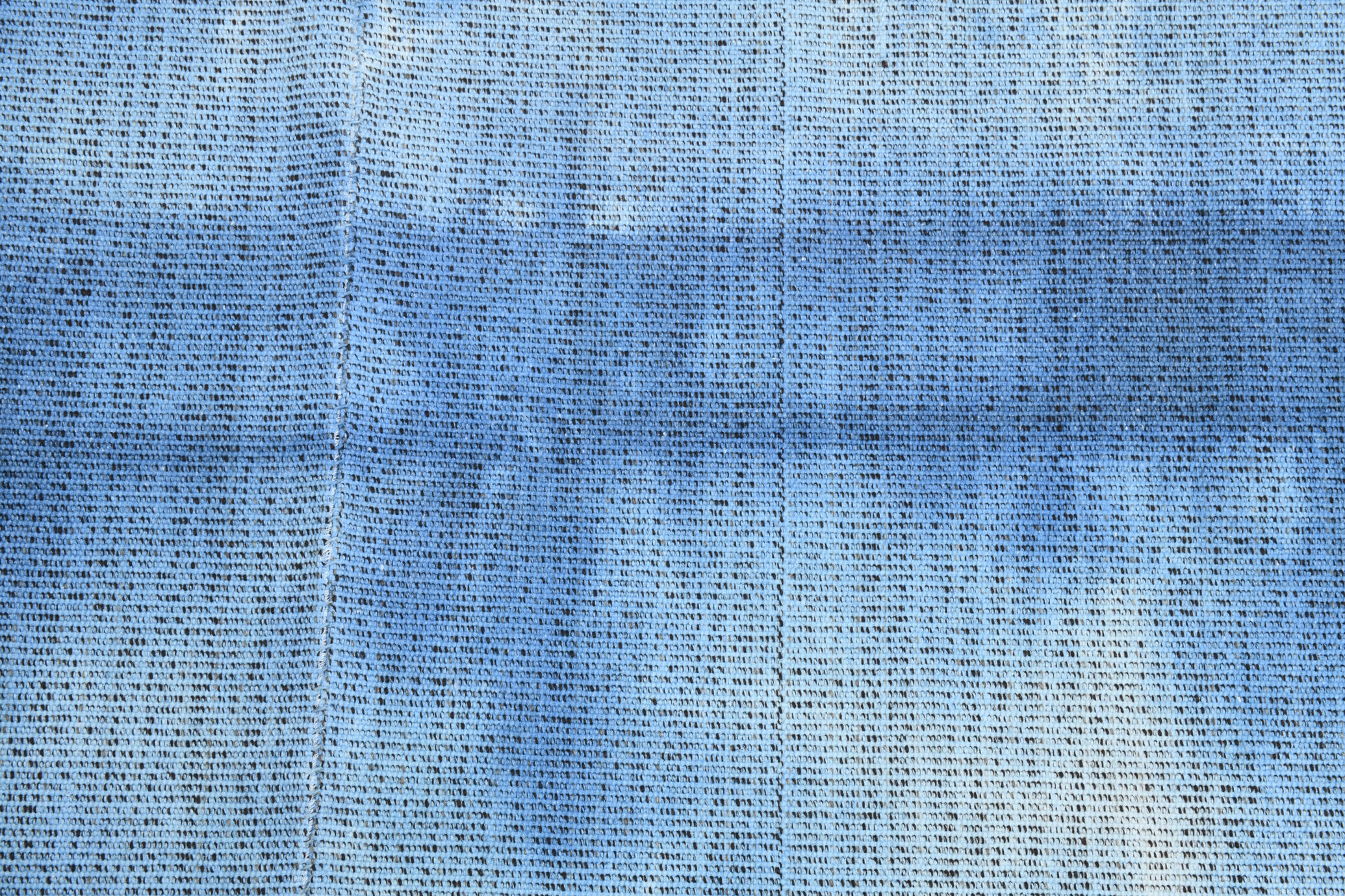 Shades of blue flatweave vintage rug 359x269cm