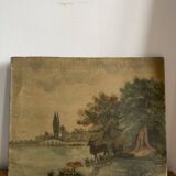 Old painting signed and dated 1930