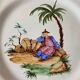 Set of 3 decorative earthenware plates stamped "Gien"