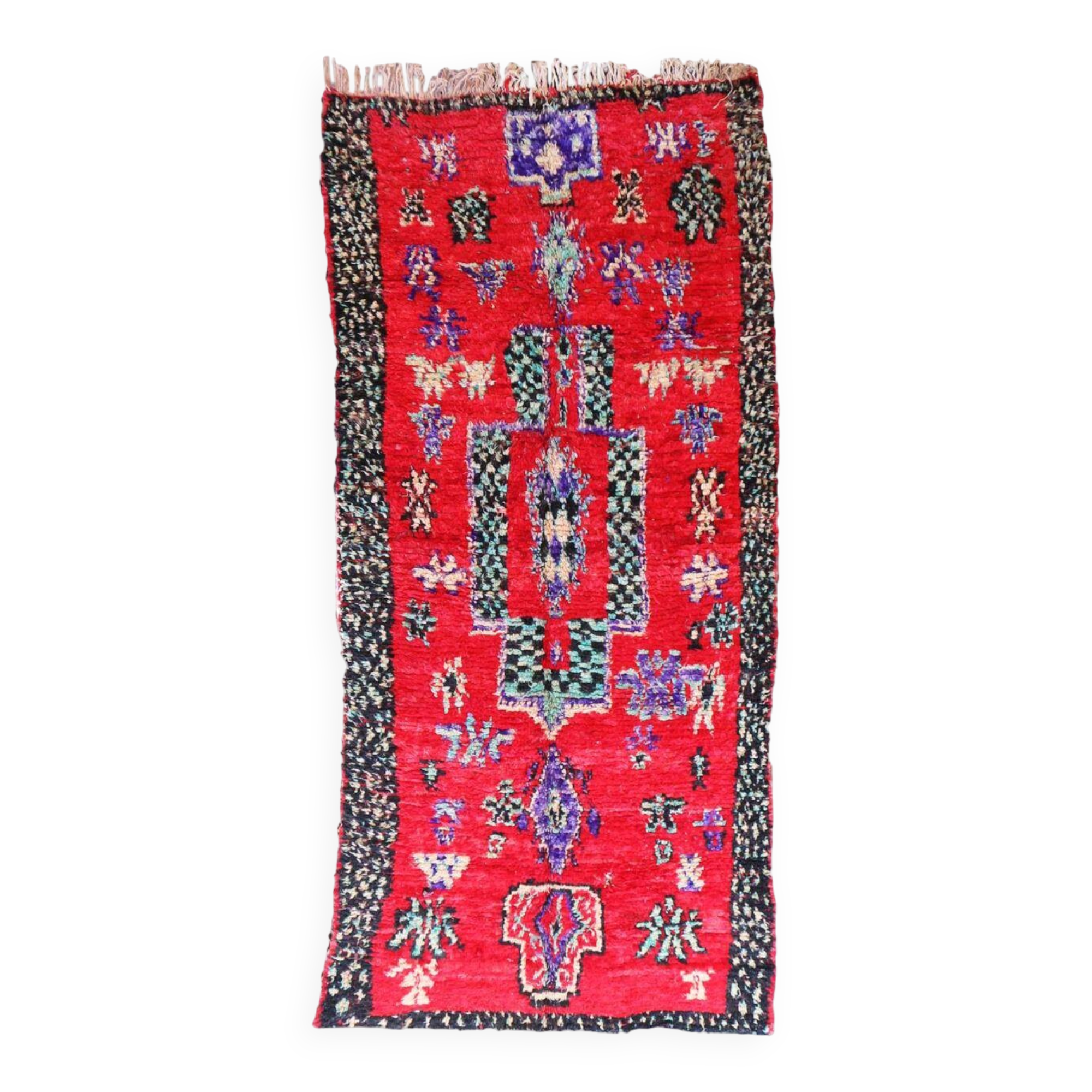 Tapis Vintage Rouge Berbère - 318 x 147 cm