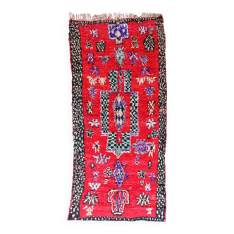 Vintage Red Berber Rug - 318 x 147 cm
