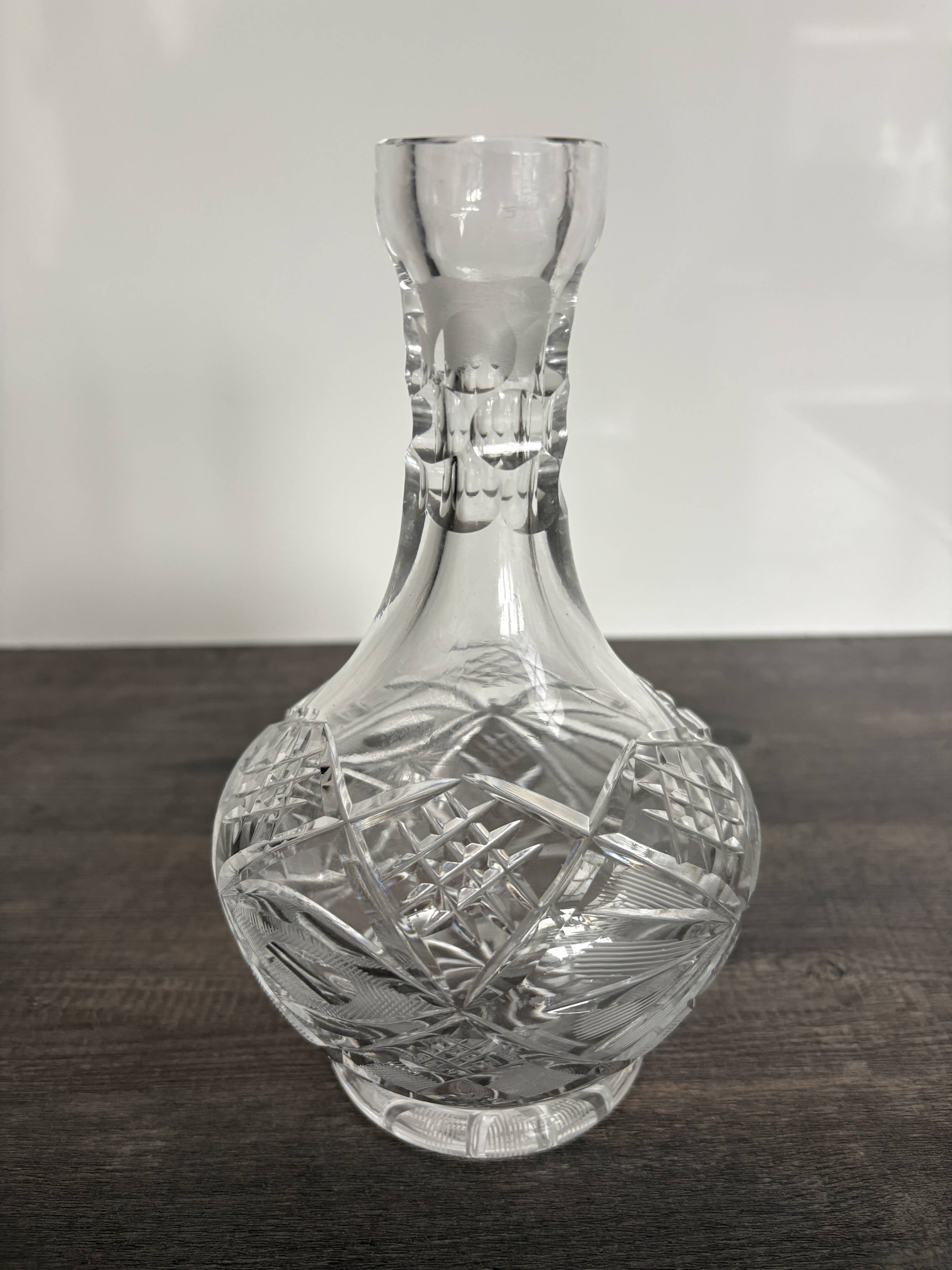 Antique cut crystal carafe