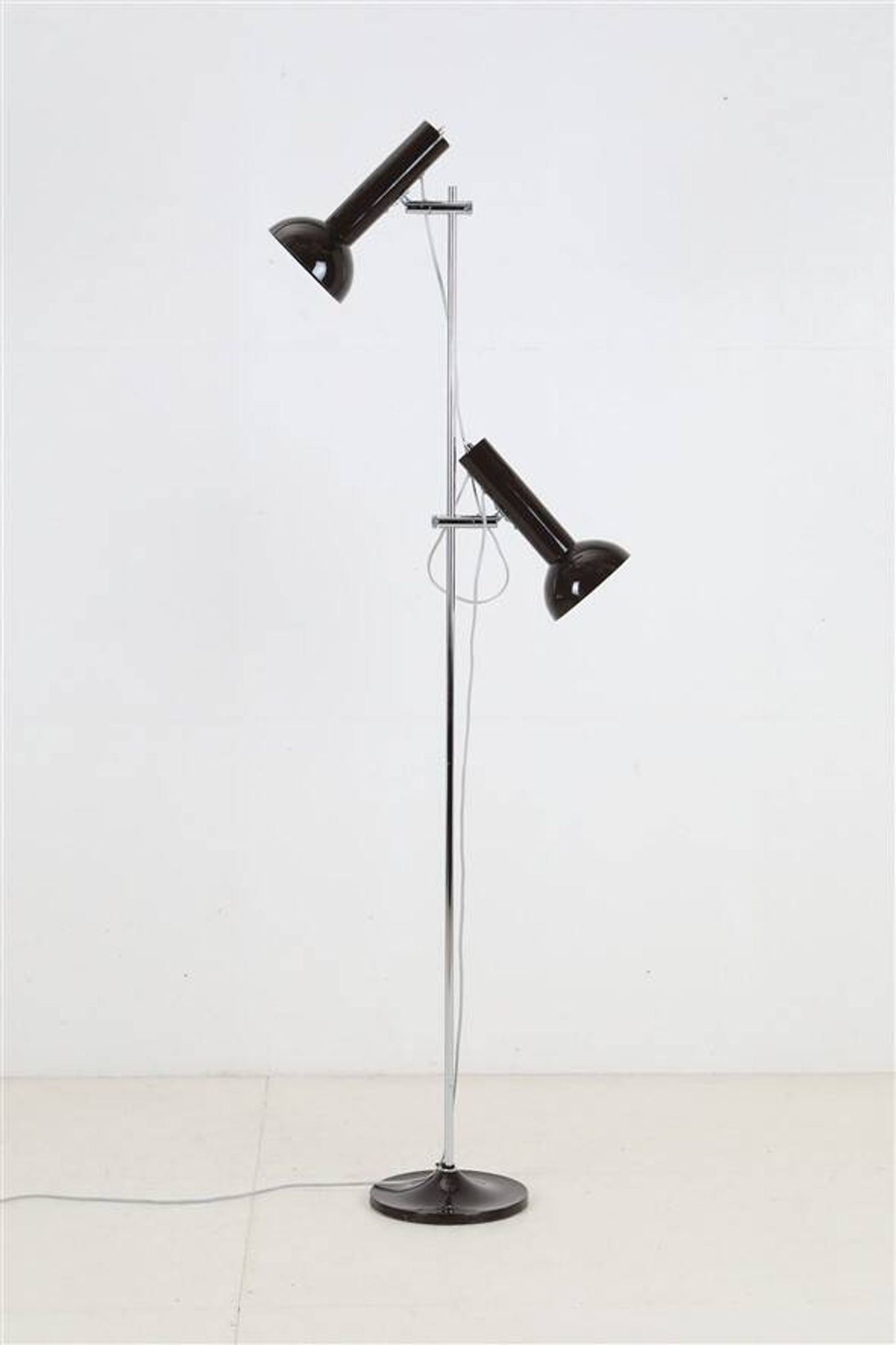 Big mid-century double-spot floor lamp / 1960s–1970s / space age / Danish modern design