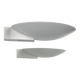 Pair of vintage modernist Disderot wall lights in white lacquered metal, France, 1970s