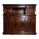 Renaissance-style notary cabinet in solid walnut – 19th century