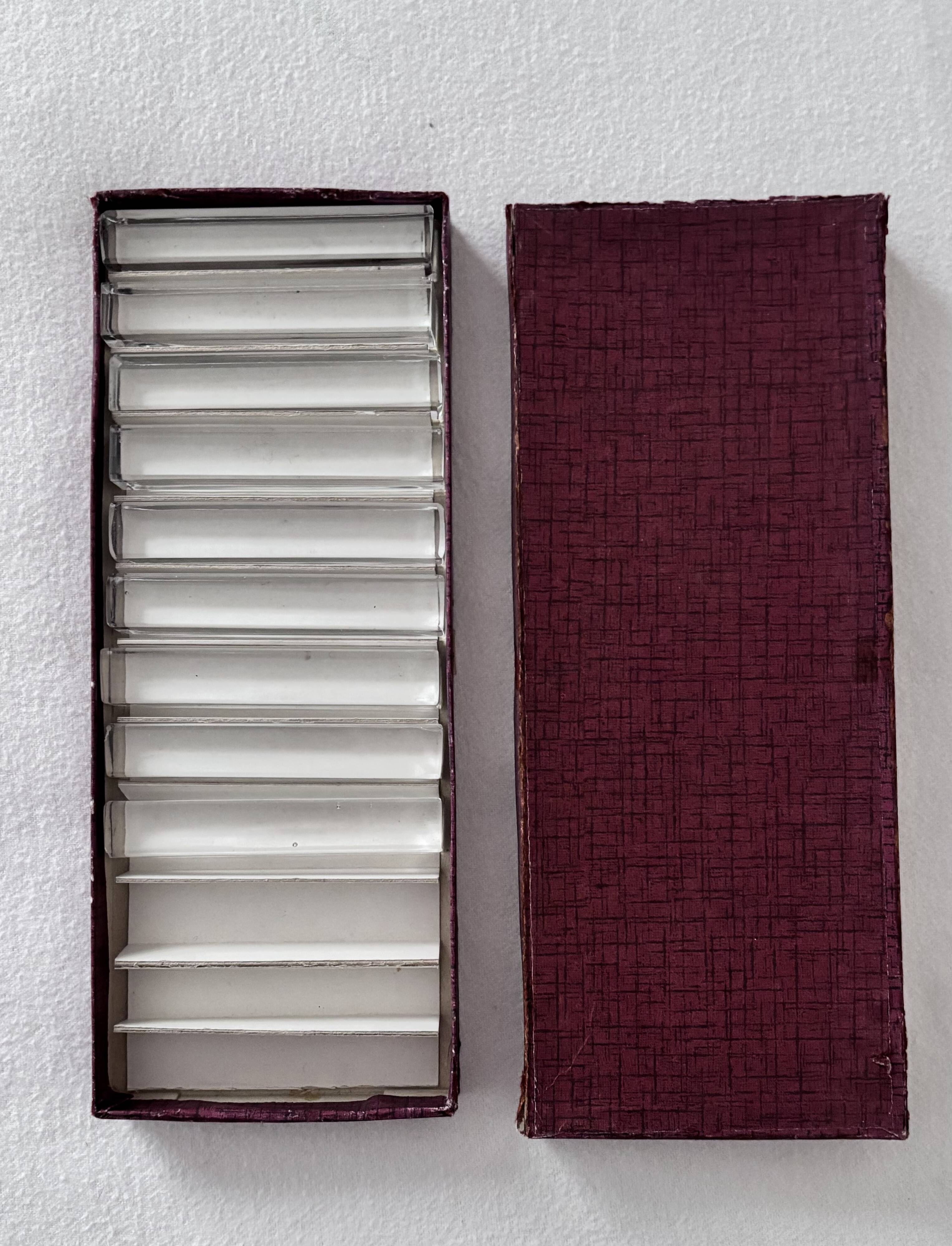 9 crystal knife rests from Hungary