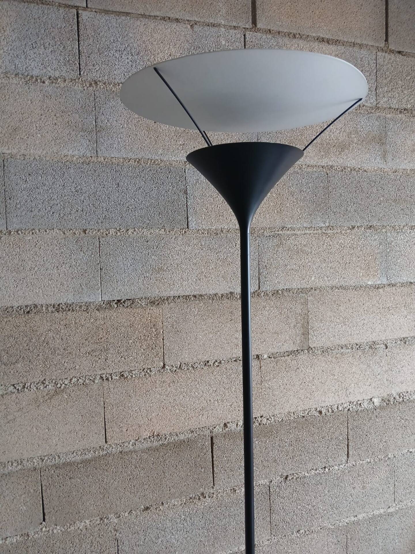 Postmodern vintage torchère floor lamp from the 1980s-1990s.