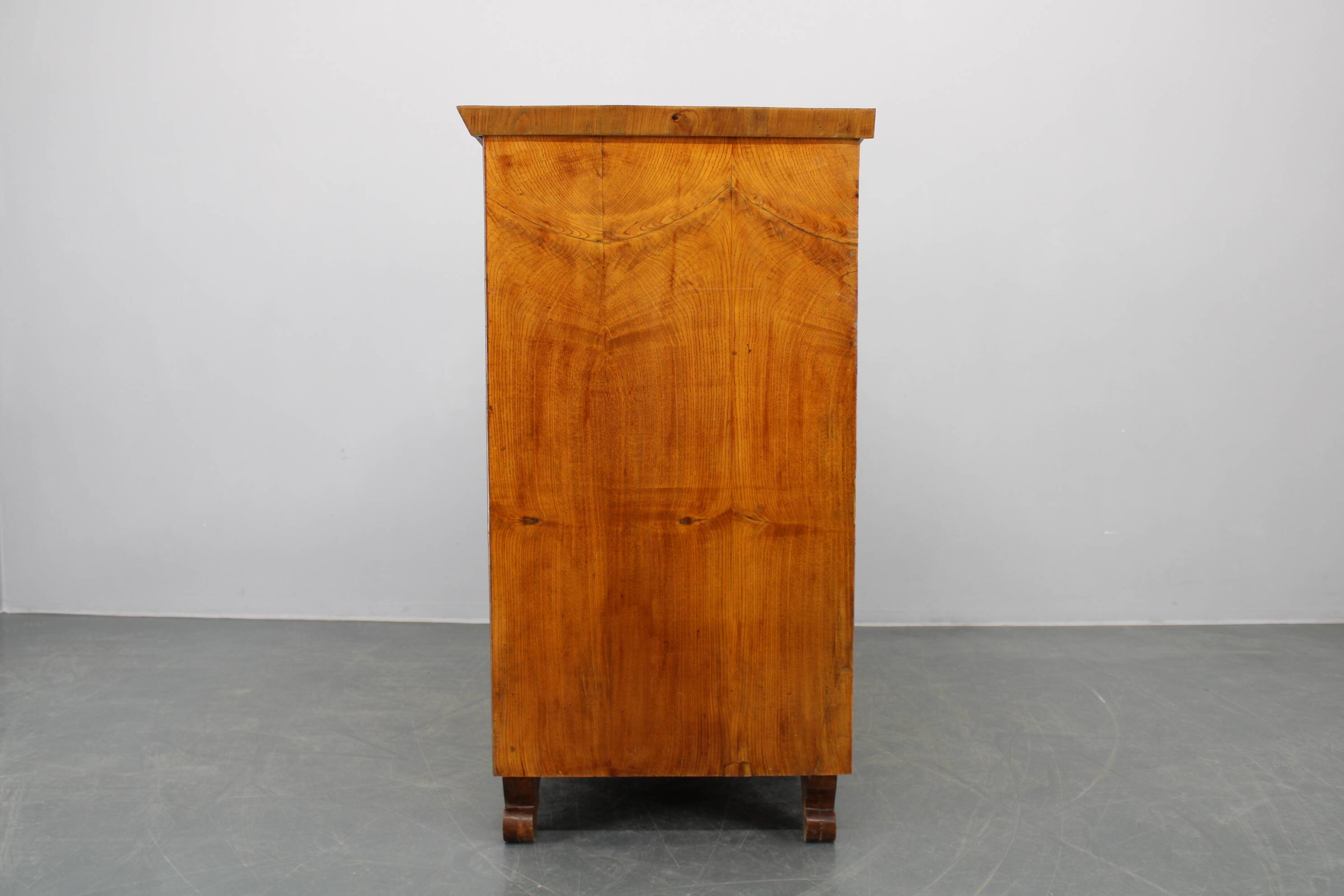 1930s Antique Cabinet with Writing Area in Walnut Finish ,Czechoslovakia