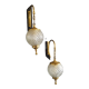 Pair of 1960 brass wall lamp