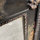 Mirror with painted wooden frame