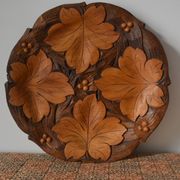 Carved wooden platter/plate from the 1950s.