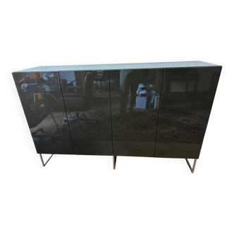 Silvera console in brown lacquer