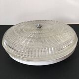Round vintage ceiling light with metal support