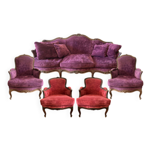 salon Canapé et 4 fauteuils