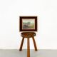 Painting “Countryside Landscape”, oil on hardboard, signed.