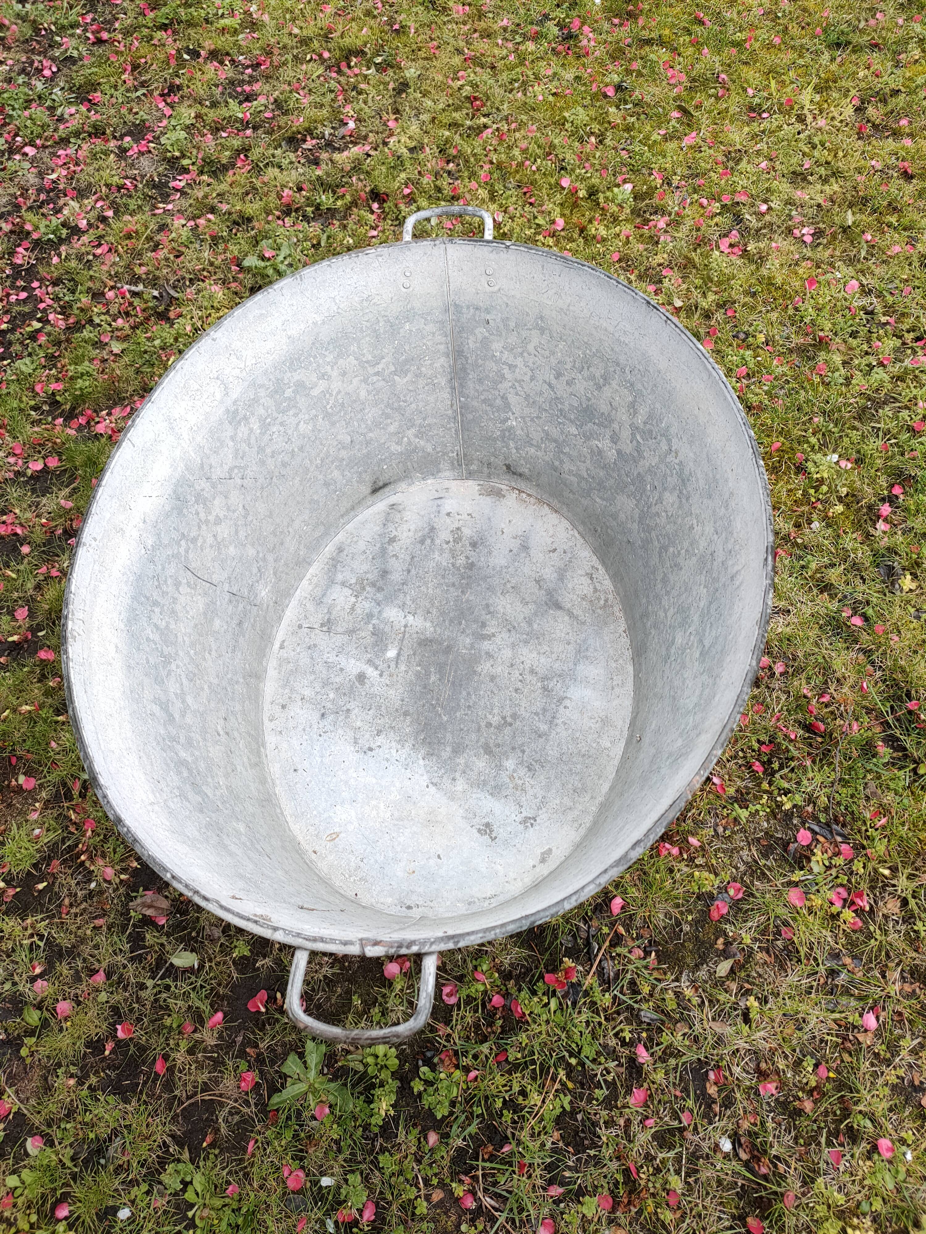 Old zinc basin