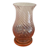 Pink glass vase