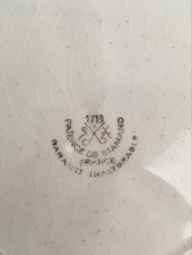 Vintage fondue plates Saint Amand