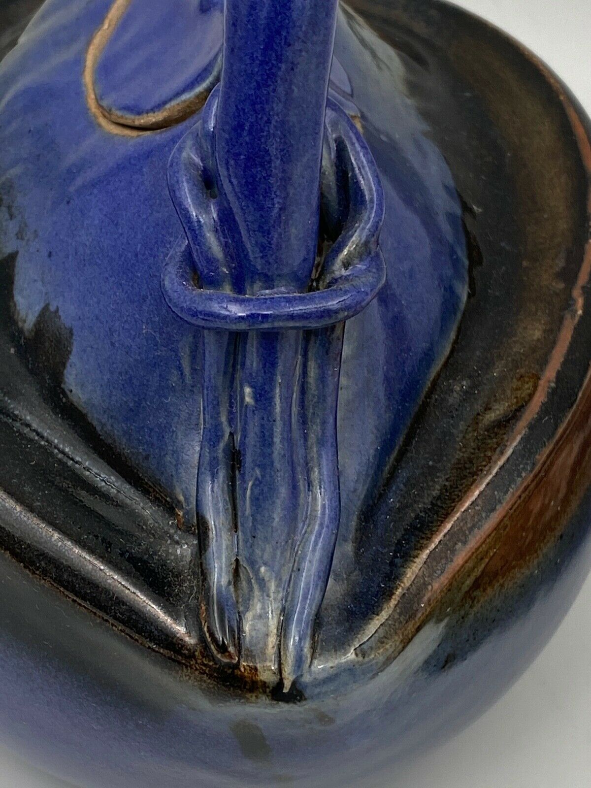 THEIERE VINTAGE PITCHER 1960 BLUE ZOOMORPH SIGNATURE TO IDENTIFY